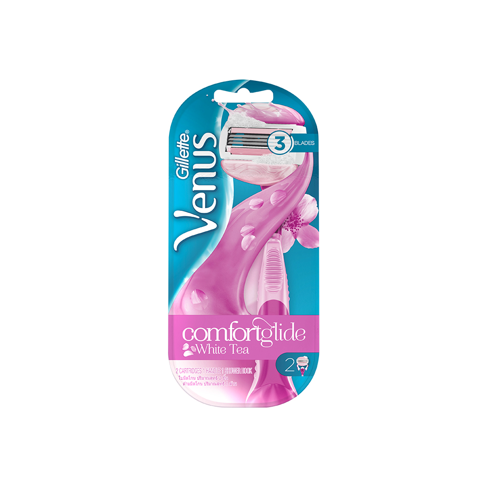 Bộ Dao cạo Gillette Venus Hương Hoa Trà 1 cán + 2 đàu lưỡi