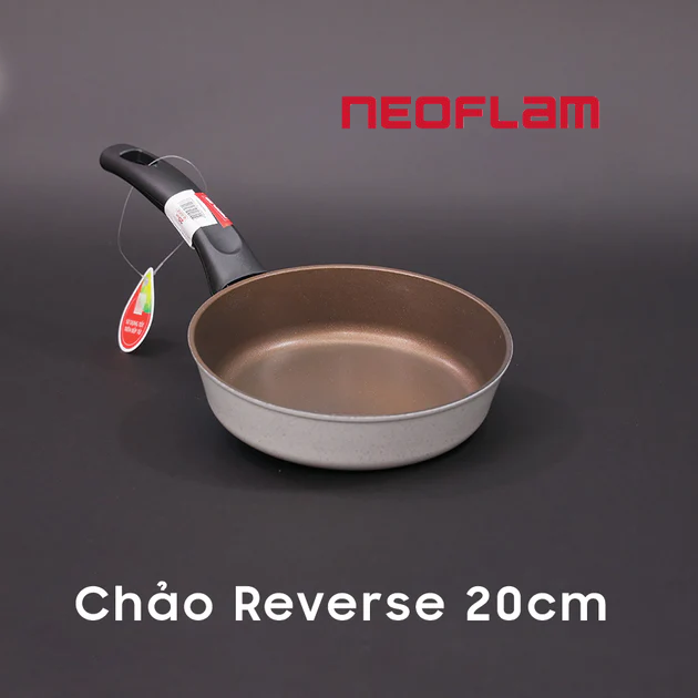 Hàng Chính Hãng Chảo Chiên Neoflam Reverse 20Cm. Màu Hồng Đào - Xanh Lá - Xanh Dương - Trắng - Trắng Ghi