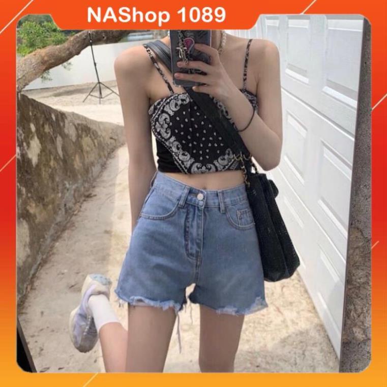 Quần sooc bò jean nữ quần shorts bò jean nữ cạp cao hot 2021 NAShop