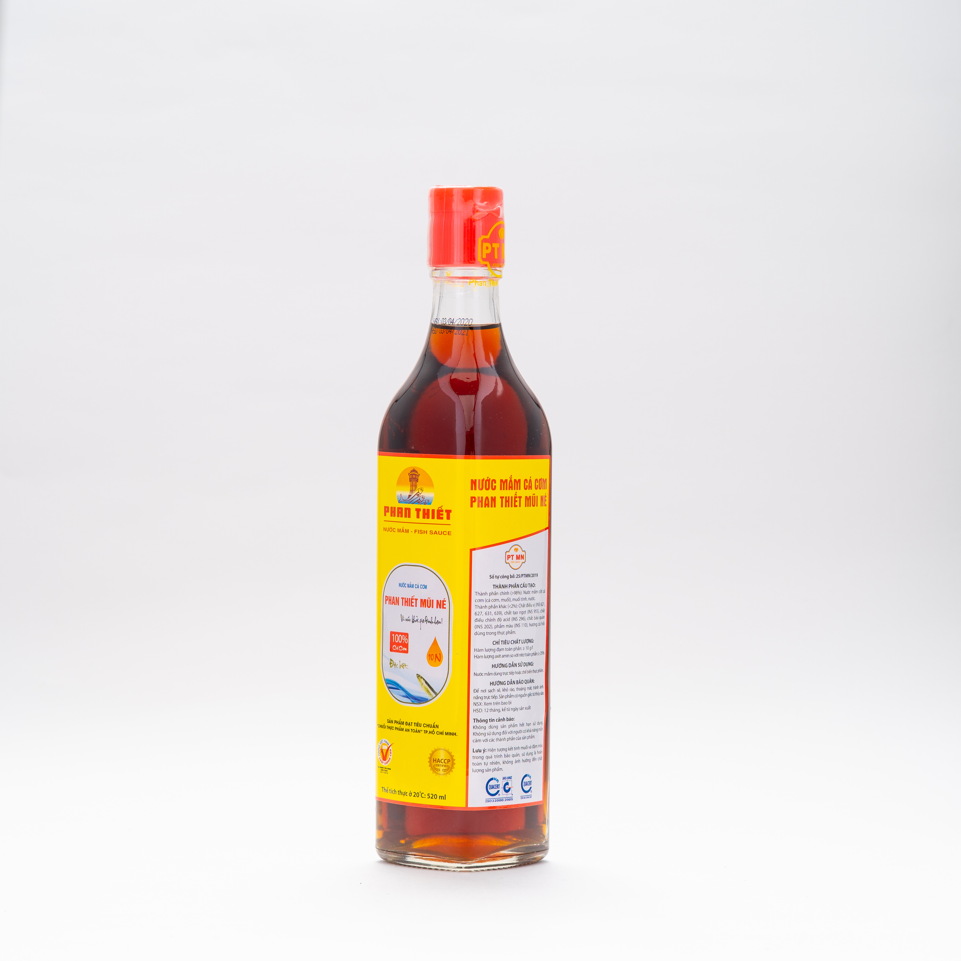 Nước Mắm Cá Cơm Truyền Thống Phan Thiết Mũi Né 10N (10 độ Đạm) 520ml