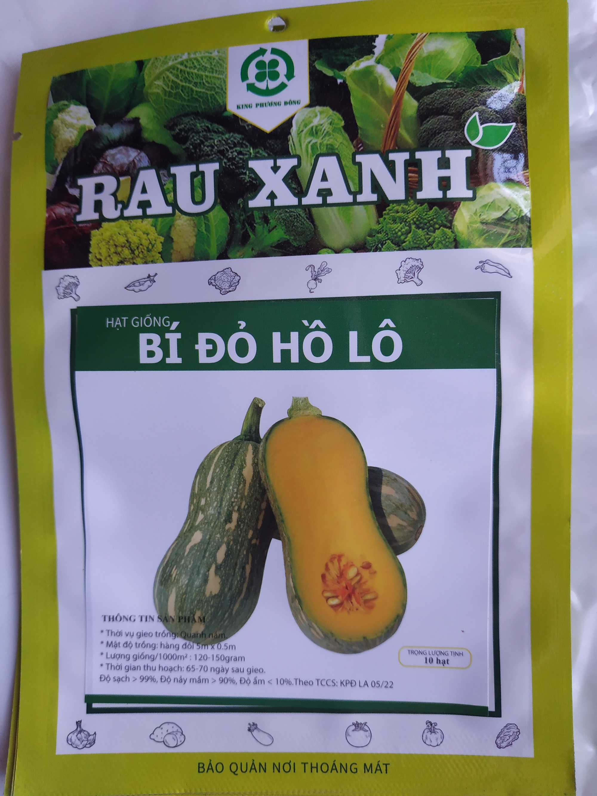 Hạt giống BÍ ĐỎ HỒ LÔ - gói 10 hạt
