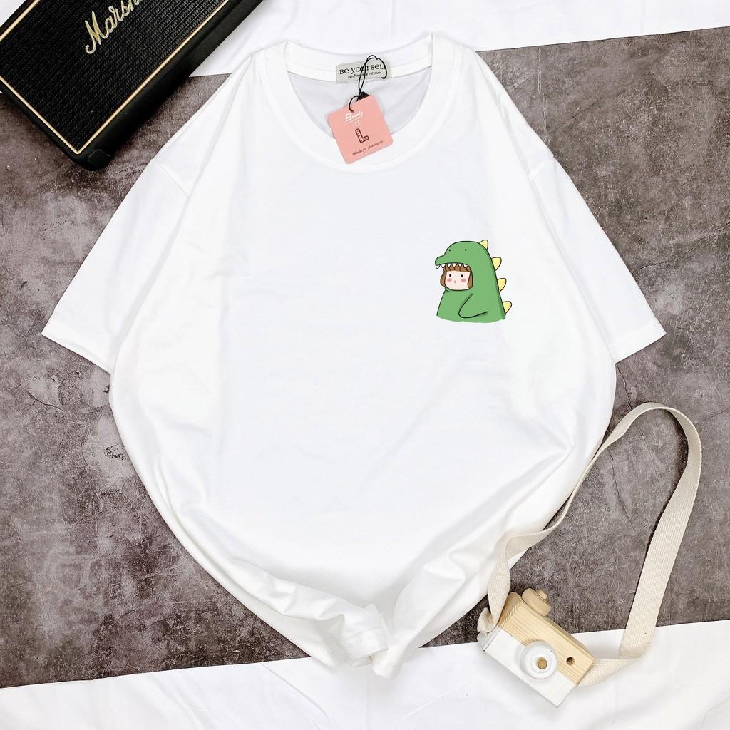 - Áo thun tay ngắn Be Yourself unisex size M L XL - CÔ GÁI KHỦNG LONG
