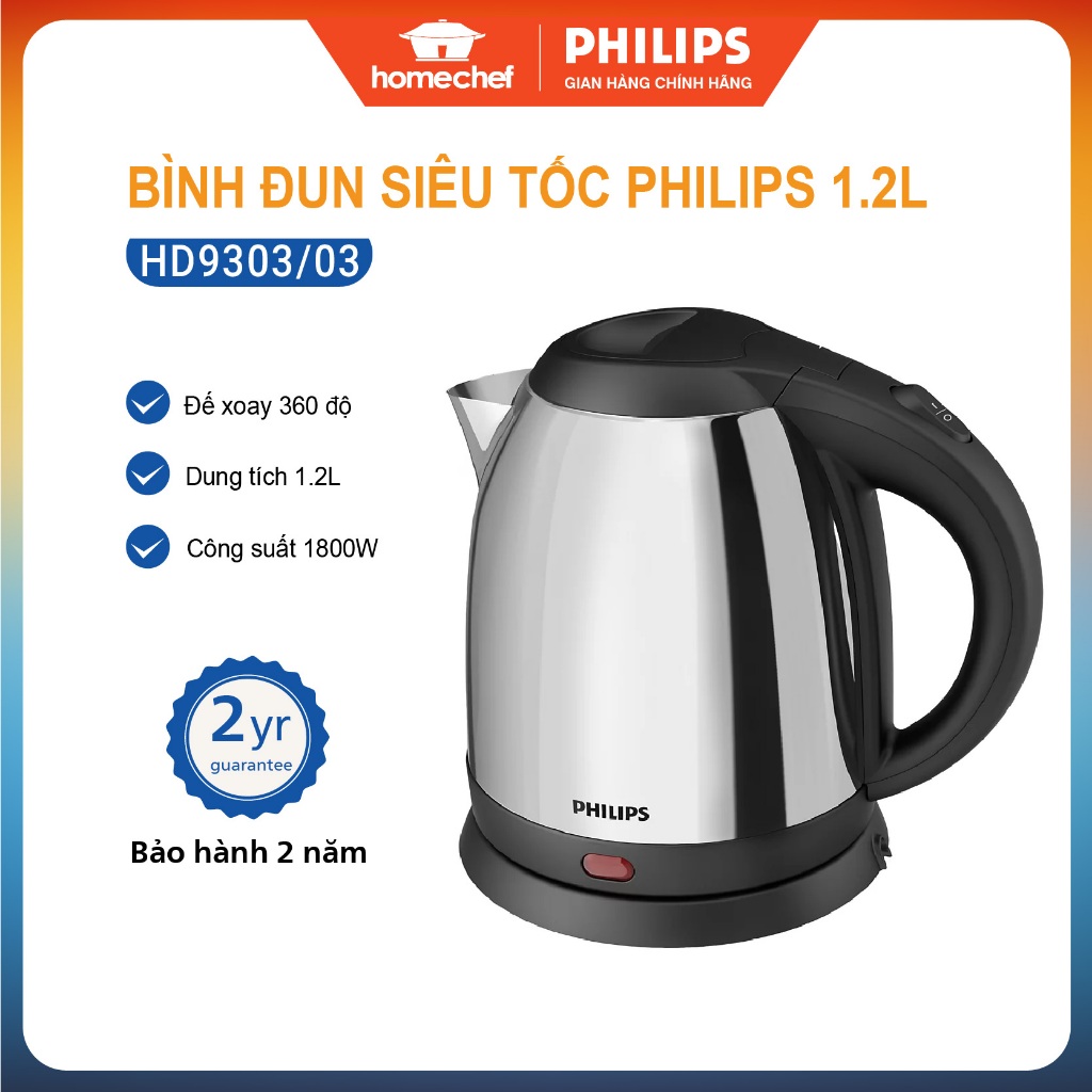 Ấm Siêu Tốc Philips 1.2L | Hàng chính hãng