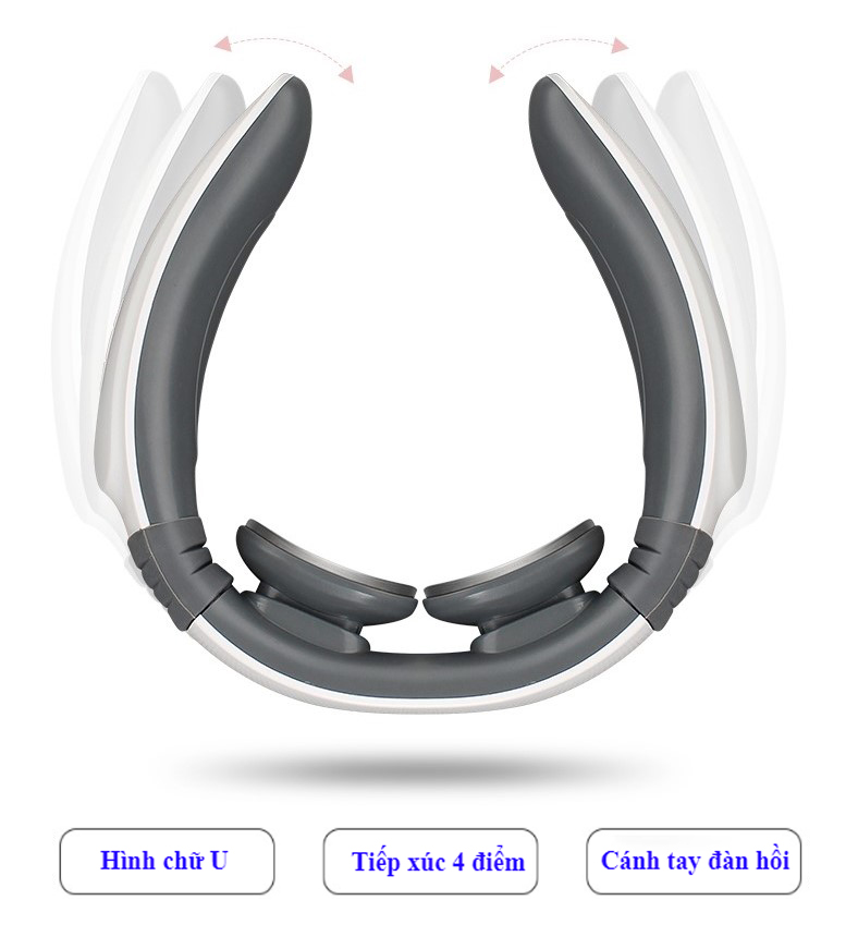 Máy massage cổ vai gáy đa chức năng với 2 đầu massage, pin sạc 5V/500mA giải pháp vật lý trị liệu hiệu quả