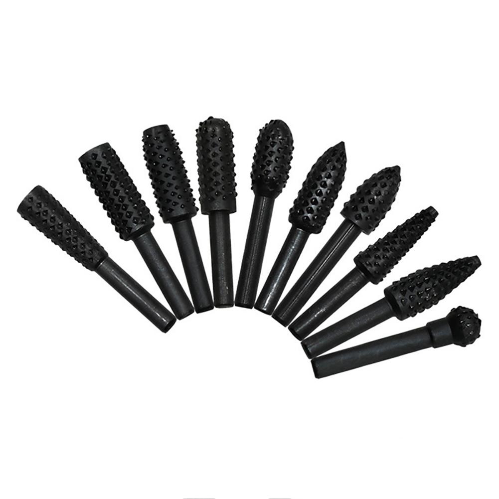 BITS BITS Bộ 10 Đầu Mũi Khoan Gia Công Vật Liệu Gỗ 6.3mm
