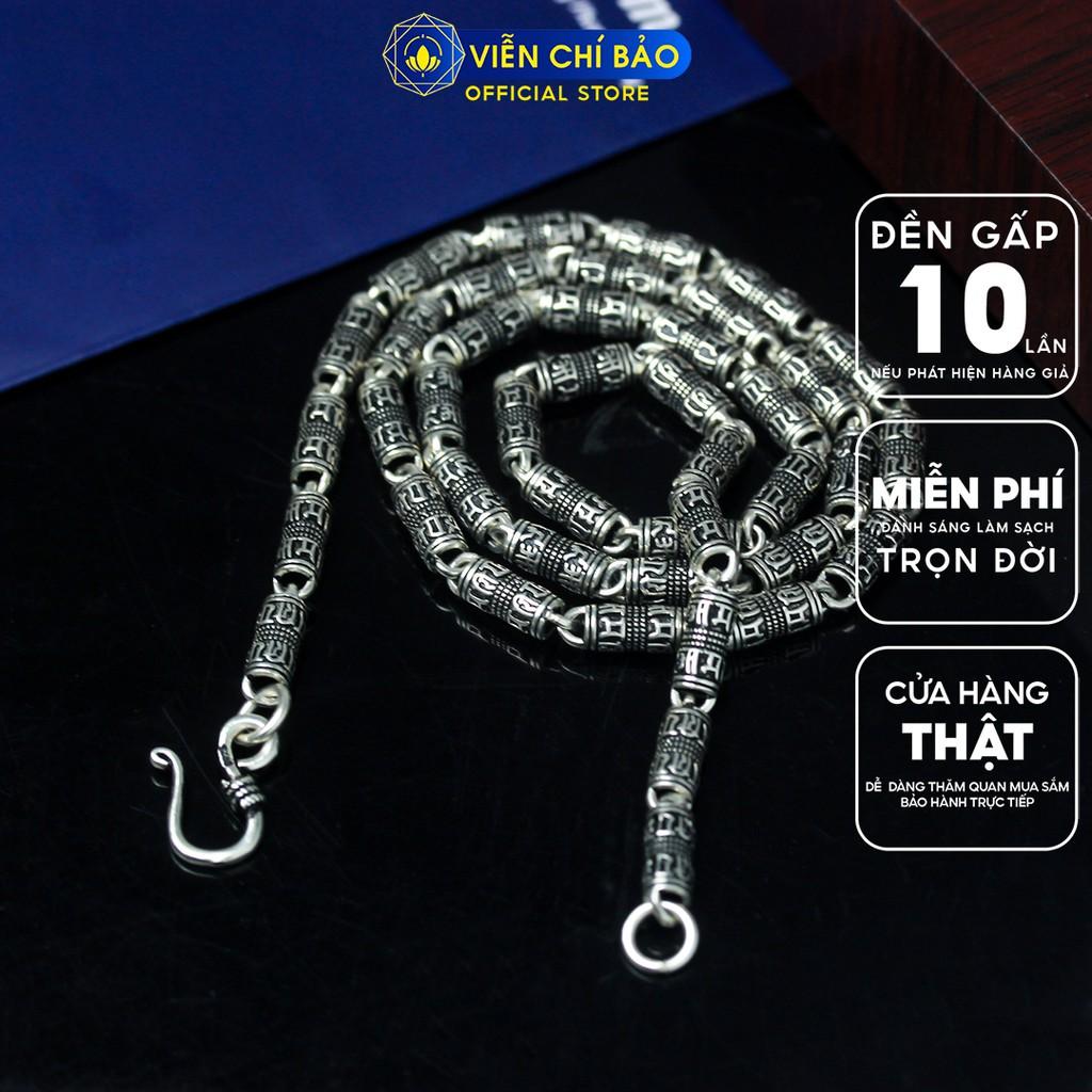 Dây Chuyền bạc nam đẹp khắc chân ngôn chất liệu bạc Thái 925 thương hiệu Viễn Chí Bảo D100067