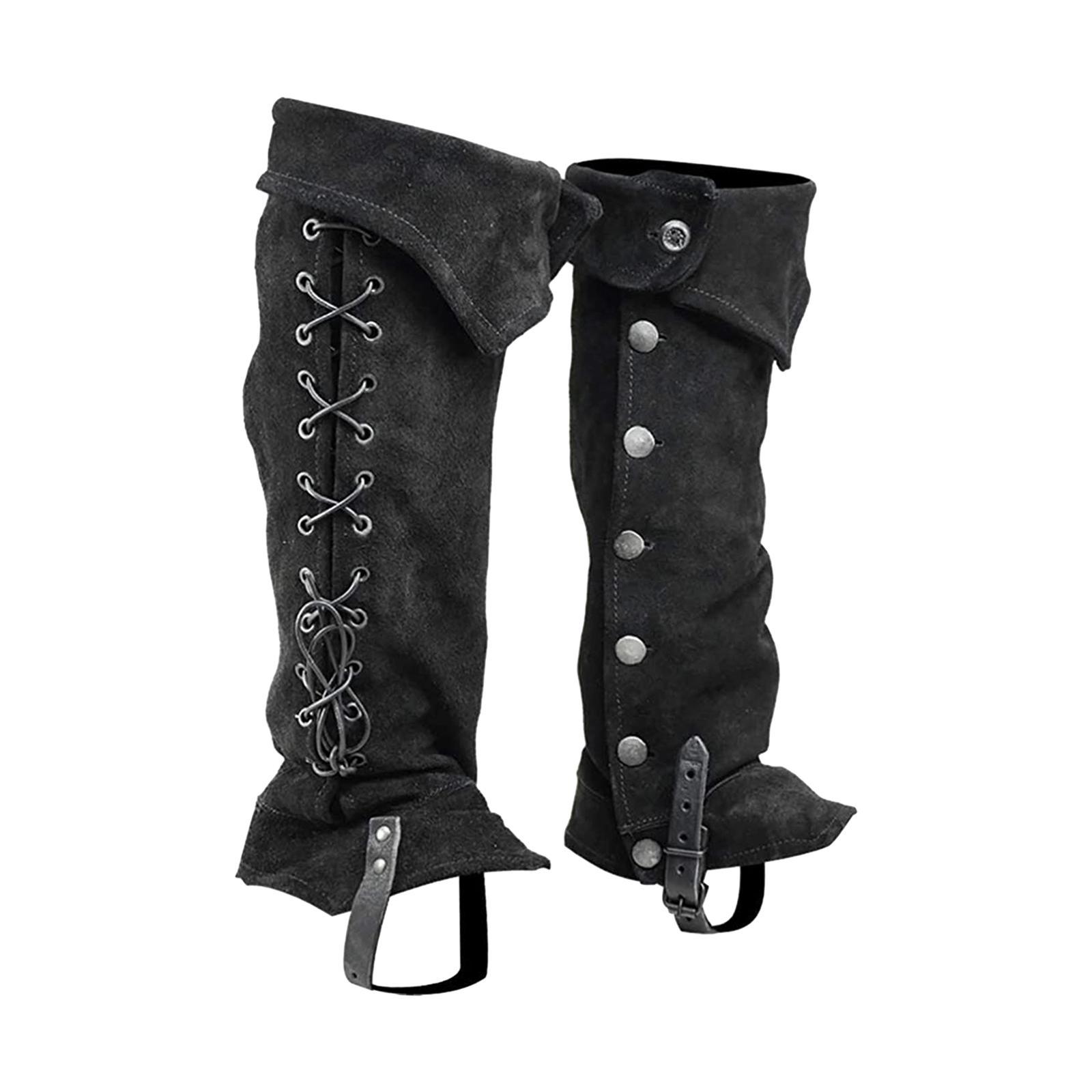 Pirate Boot Tops Shoes Cover Pirate Boot Covers Durable Cosplay Steampunk Classic Leg Guards Boot Top Covers for Themed Party