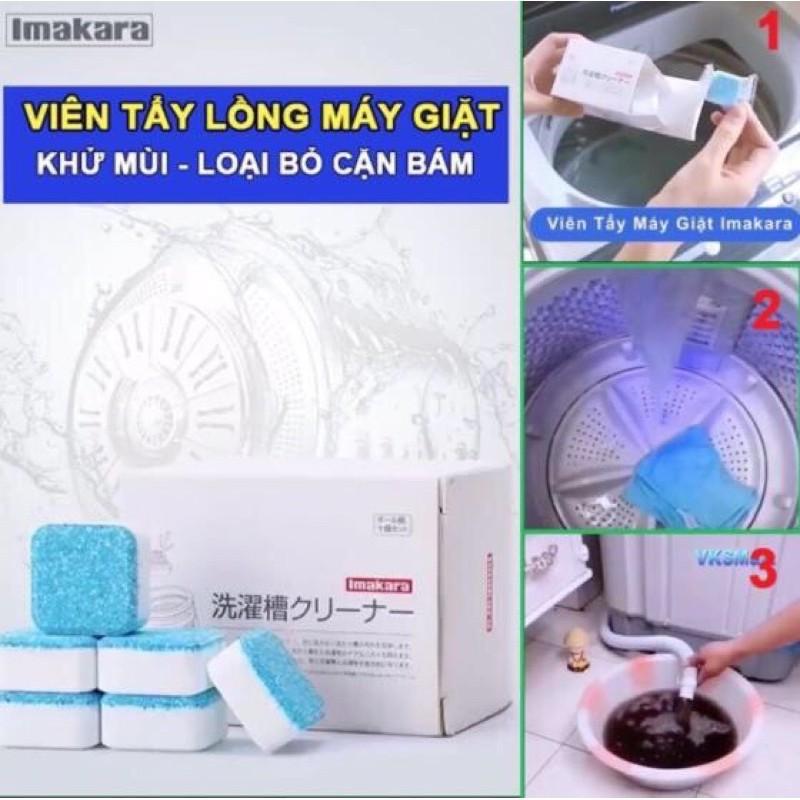 HỘP 12 VIÊN SỦI KHỬ MÙI LÀM SẠCH MÁY GIẶT CỰC HIỆU QUẢ