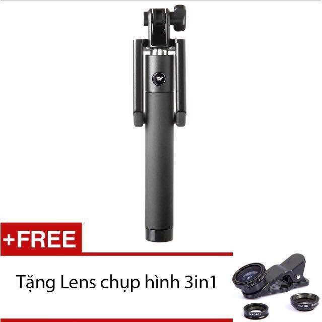 Combo Gậy Chụp Hình Selffie Stick Tặng Lens Chụp Ảnh-(P18)