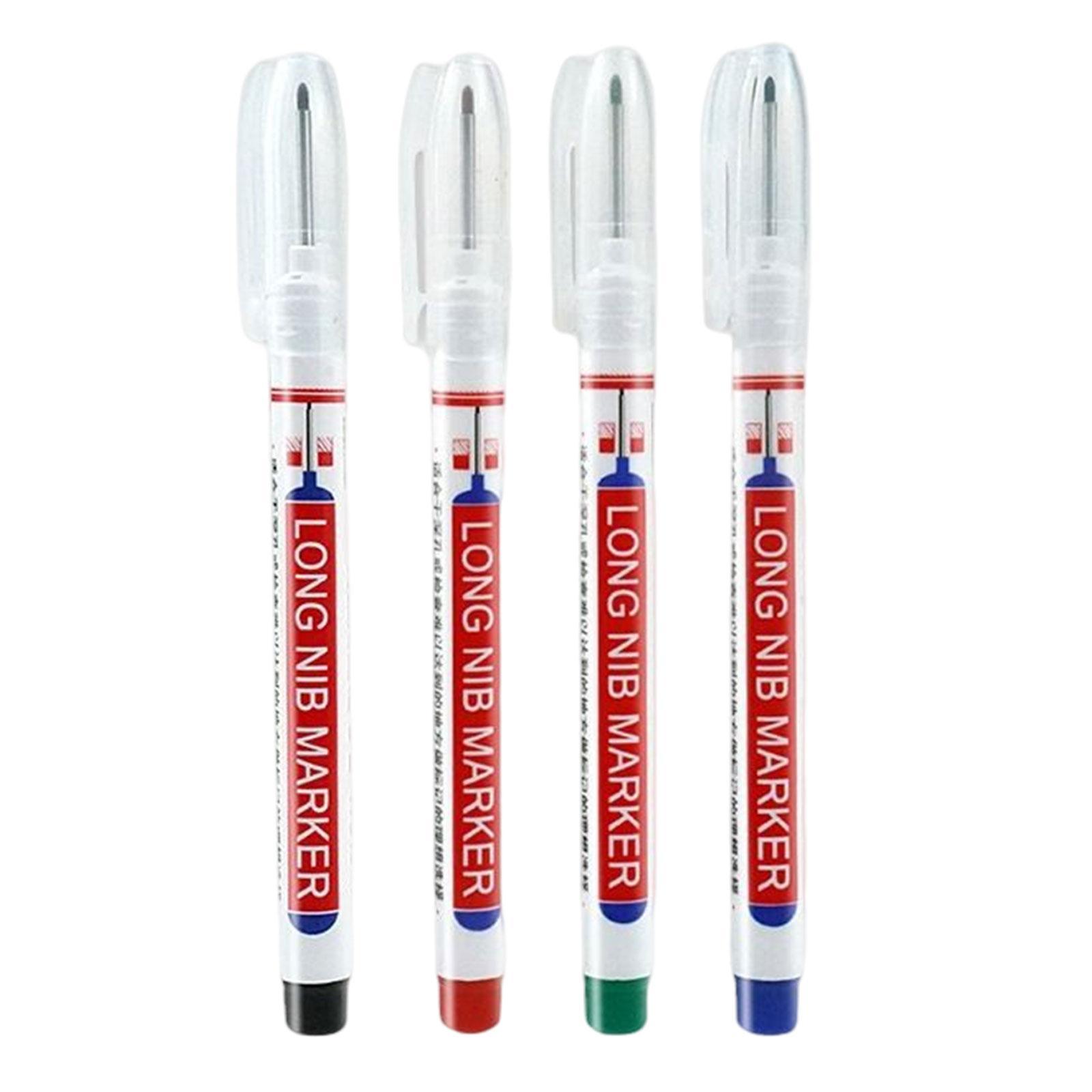 4Pcs Long Head Markers Woodworking Carpenter Painting Architect Quick Dry