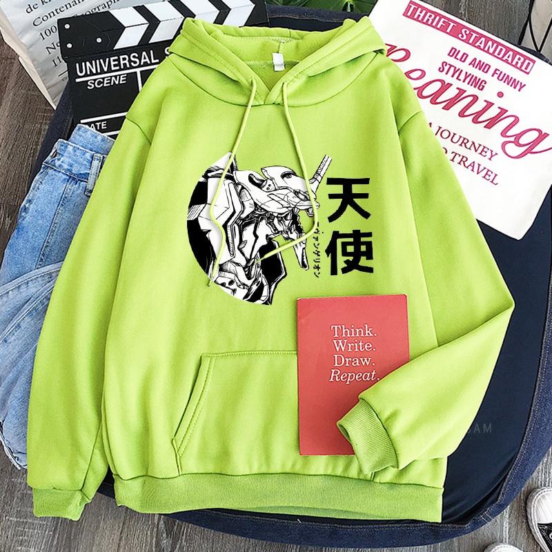 Áo Hoodie Nam Họa Tiết Hoạt Hình Evangelion Manga Thời Trang Hàn Quốc