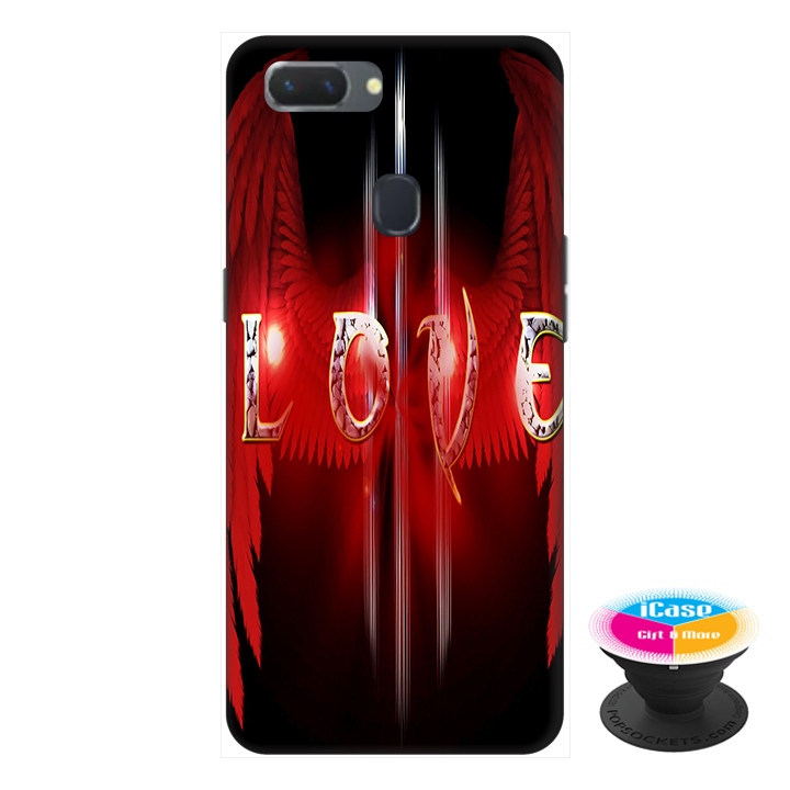 Ốp lưng điện thoại Oppo A5S hình Love You tặng kèm giá đỡ điện thoại iCase xinh xắn - Hàng chính hãng