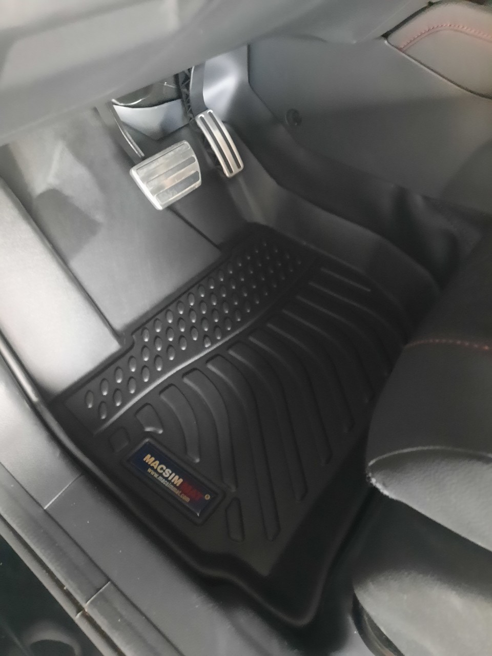 Thảm lót sàn xe ô tô Honda City 2015-nay Nhãn hiệu Macsim chất liệu nhựa TPE cao cấp màu đen
