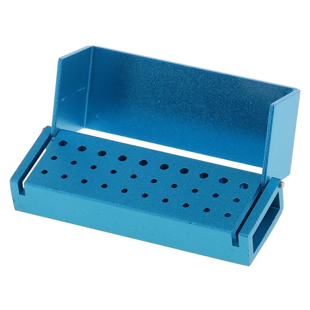 Blue Red Gold Professional 30 Holes Oral Bur Holder Block Case Sterilizer Box Stand Autoclave Disinfection Station For High Low Speed Bur