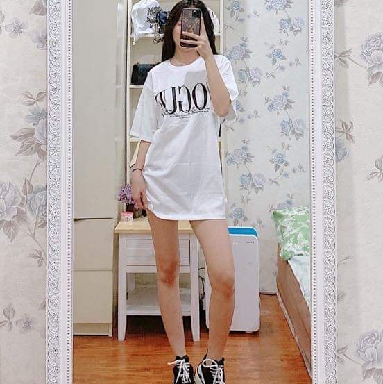 Áo Thun Tay Lỡ Form Rộng Giấu Quần, Form Unisex Nam Nữ Mặc Cặp , Freesize 40-70kg, Cotton 100%, Mã SP0002