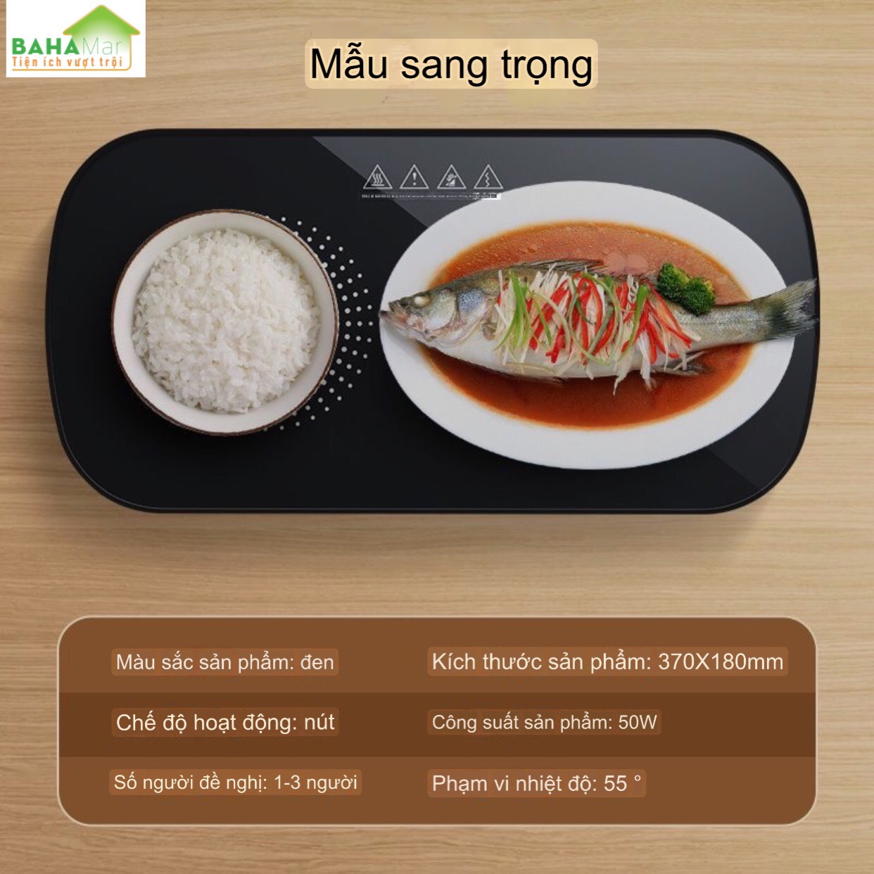 TẤM NHIỆT THÔNG MINH ĐA CHỨC NĂNG GIỮ ẤM MÓN ĂN GIA ĐÌNH NHỎ "BAHAMAR" Có thể tạm biệt những bữa ăn nguội lạnh để thưởng thức đồ ăn nóng ấm giúp giữ sức khoẻ cuộc sống