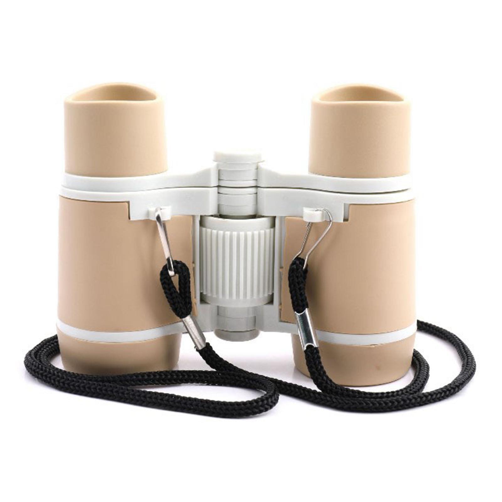 Toy Binoculars with Lanyard 4x30 Small Telescope for Hiking Birthday Camping