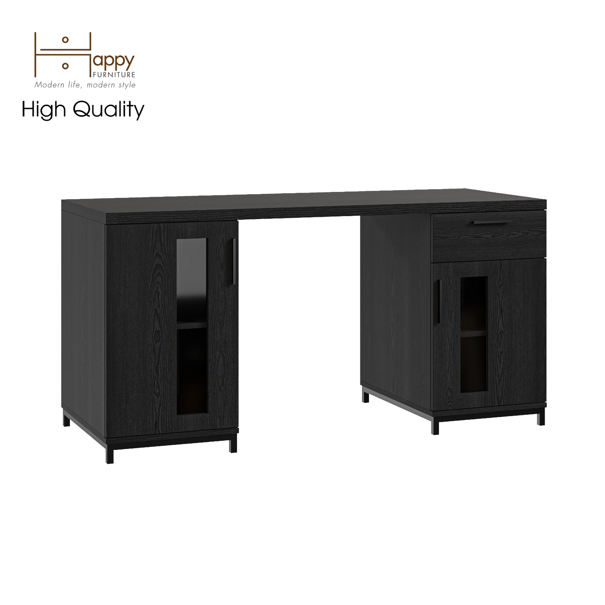 [Happy Home Furniture] LOUIS , Bàn làm việc - chân sắt , 150cm x 60cm x 75cm ( DxRxC), BAN_034