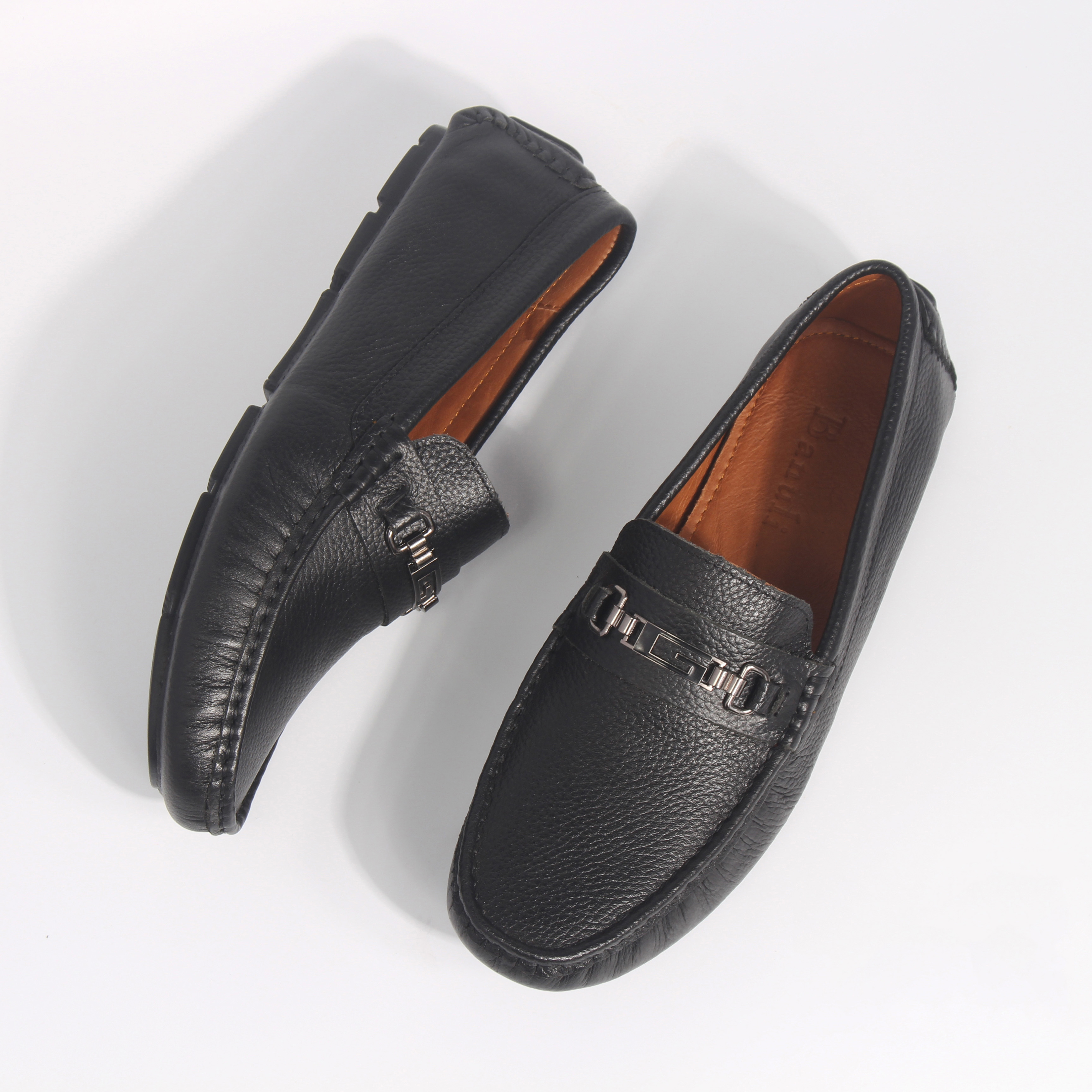 Giày Lười Da Nam BANULI C4ML2T0 - Da Bò Tumbled Siêu Mềm, Đế Khâu Moccasin Siêu Nhẹ