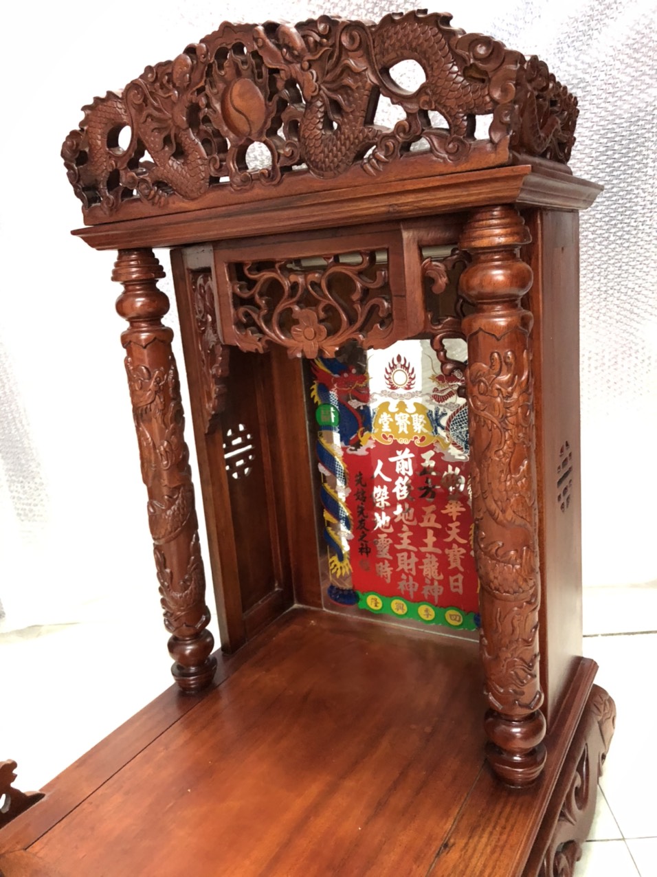 bàn thờ  thần tài thổ địa ,gỗ gụ ,D48,S61,C81cm  TP1020