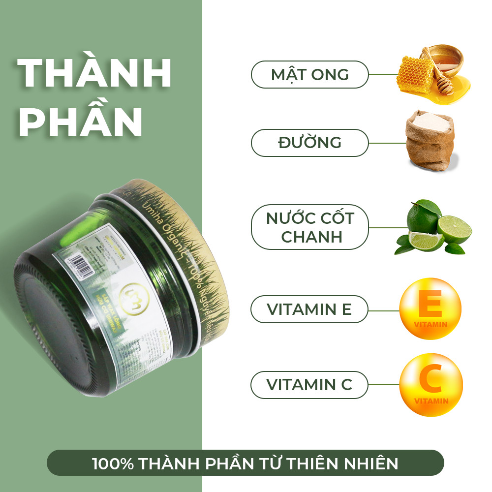 Sáp wax lông lạnh UMIHA 95gr dùng cho wax lông Nách, Chân, Tay, Body an toàn hiệu quả