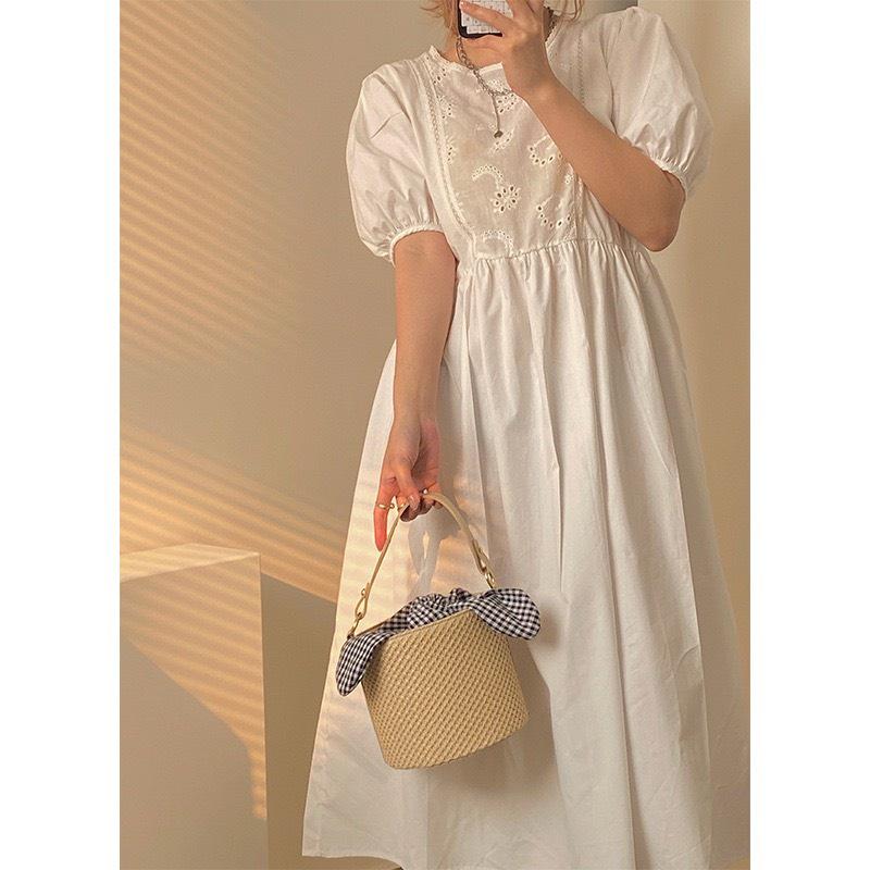 Túi cói giỏ bucket đi biển thời trang thanh lịch