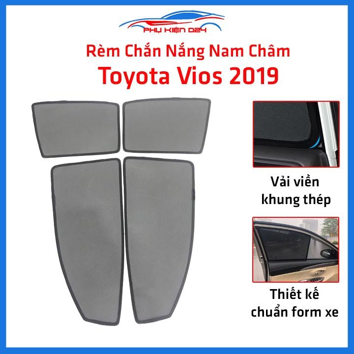 Hình ảnh Bộ 4 rèm chắn nắng nam châm Vios 2019 khung cố định chống tia UV