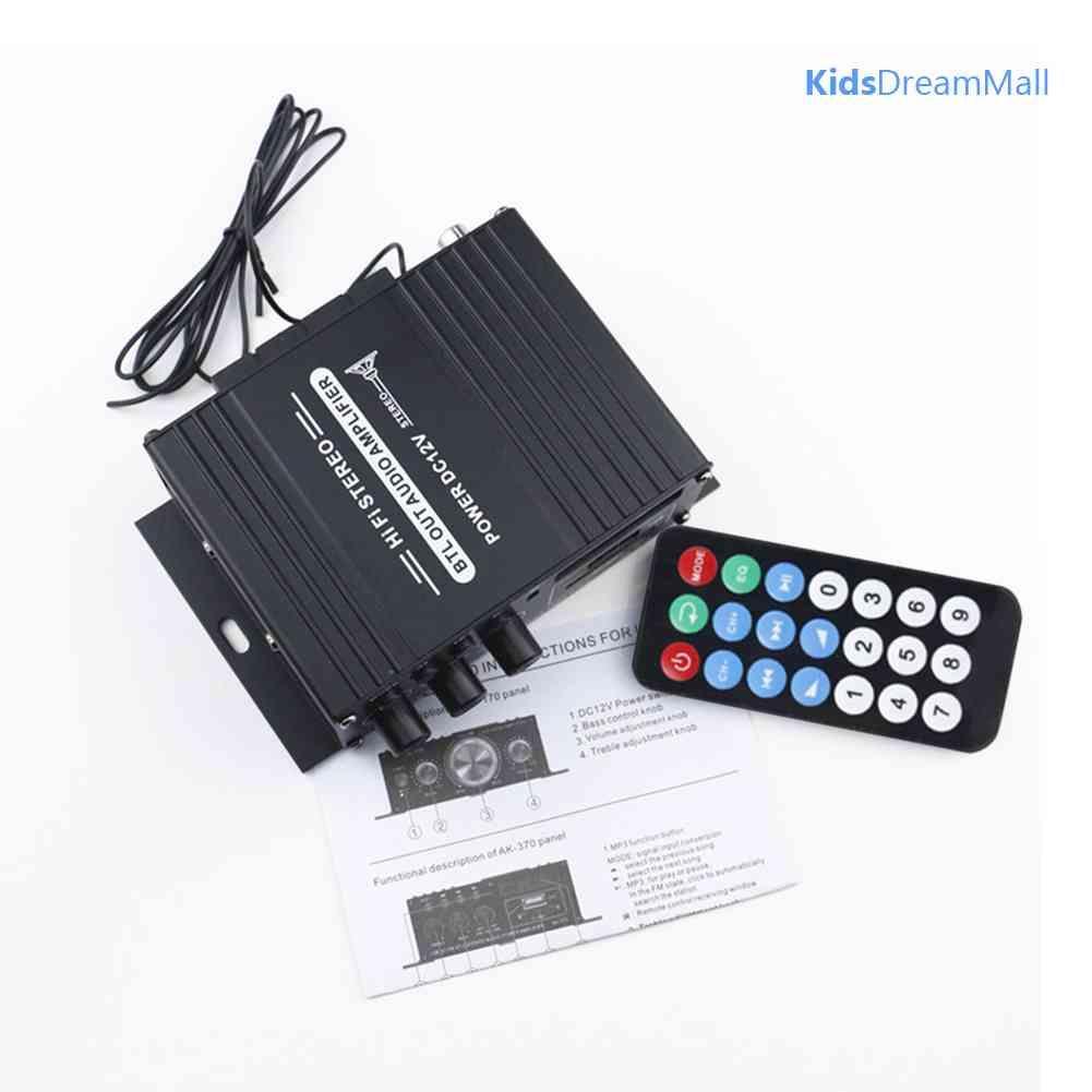 Mới Bộ Khuếch Đại Âm Thanh HIFI AK-370 Bluetooth 2.0 Kênh 12V