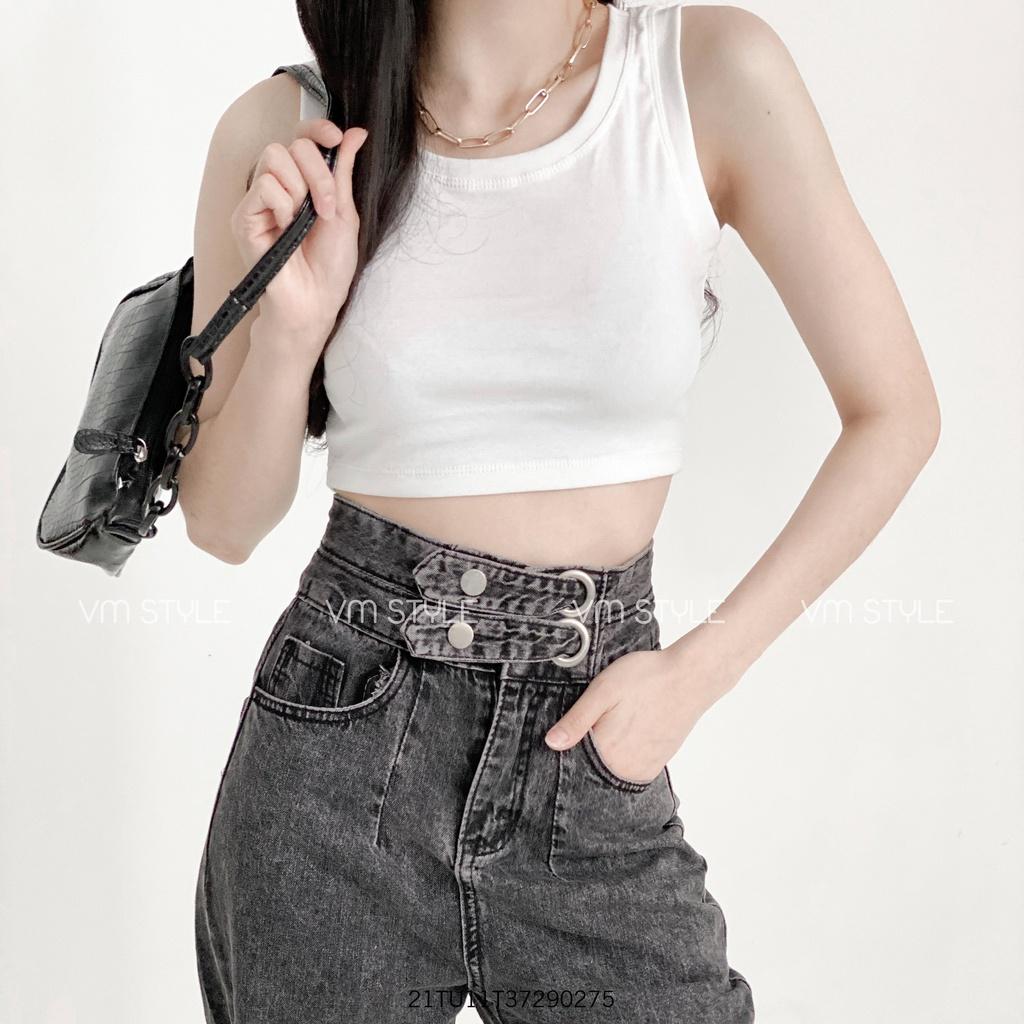 Áo thun sát nách trơn croptop trẻ trung, năng động thời trang ulzzang Hàn Quốc VM STYLE 21TU11T372902