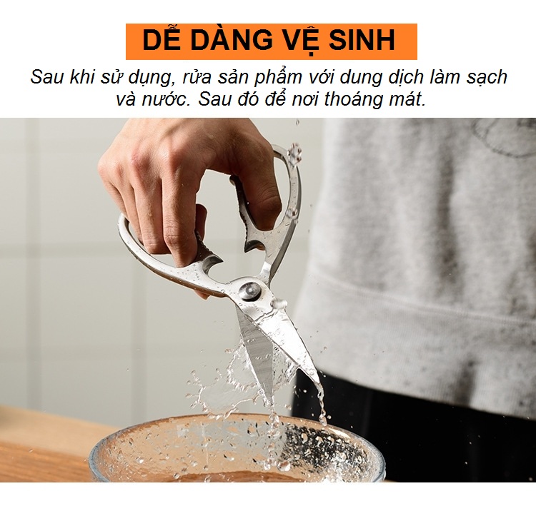 Kéo đa năng DandiHome thép 5Cr15 cao cấp giữ độ bén tốt