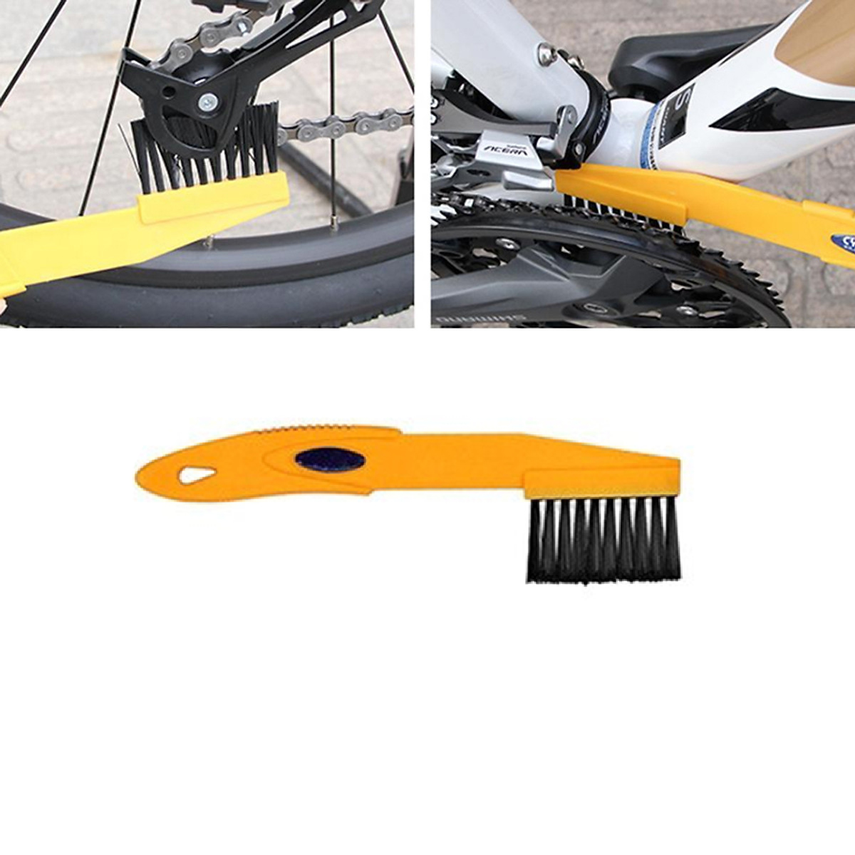 Dụng Cụ Vệ Sinh Lau Chùi Bảo Dưỡng Xe Đạp Gồm Chổi Lau Sên Xích, Chổi Cọ Lốp, Găng Tay Vải Giúp Lau Chùi Vệ Sinh Nhanh Chóng