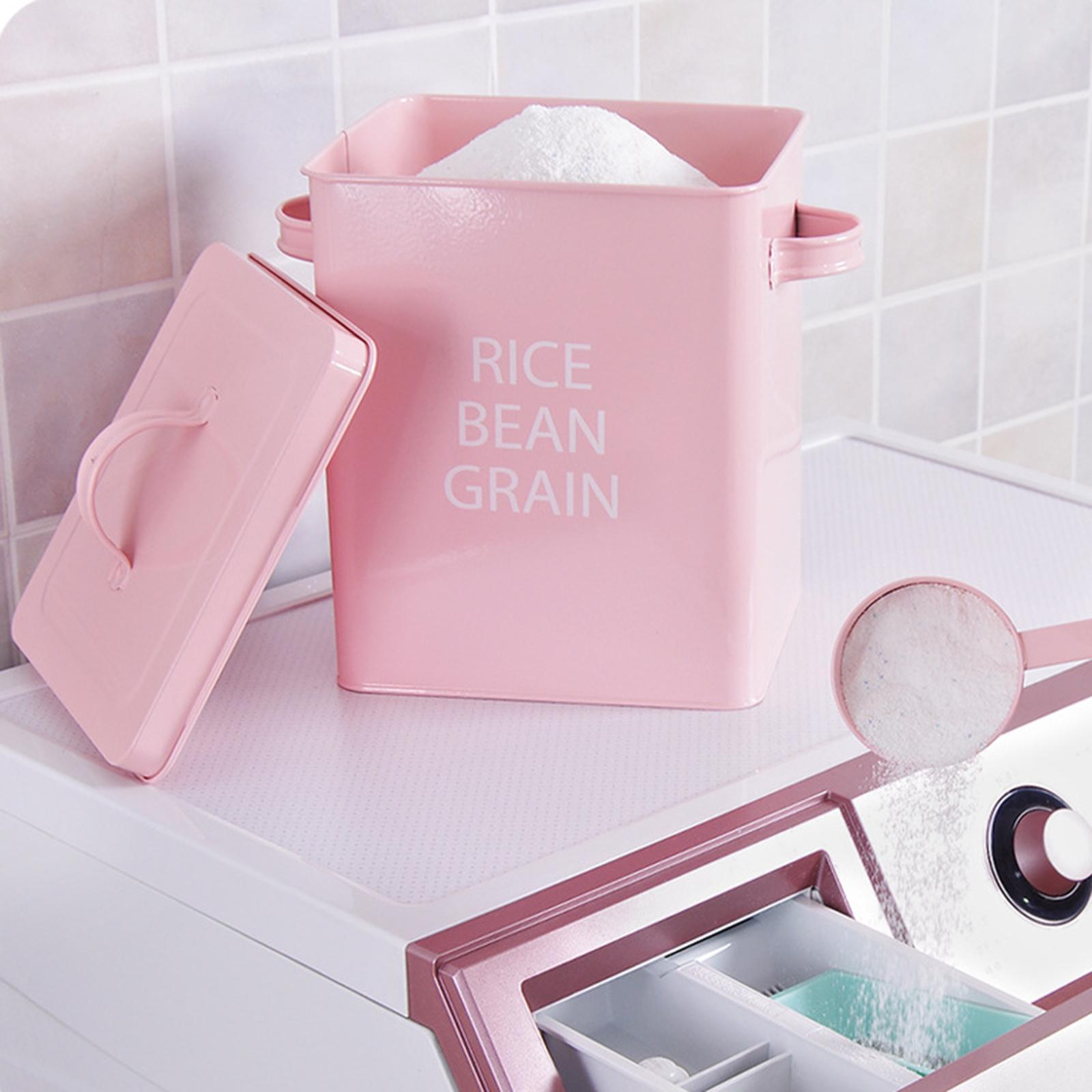 Food Storage Bucket Multifunction Laundry Powder Container for Cat Food Dog Food Canister