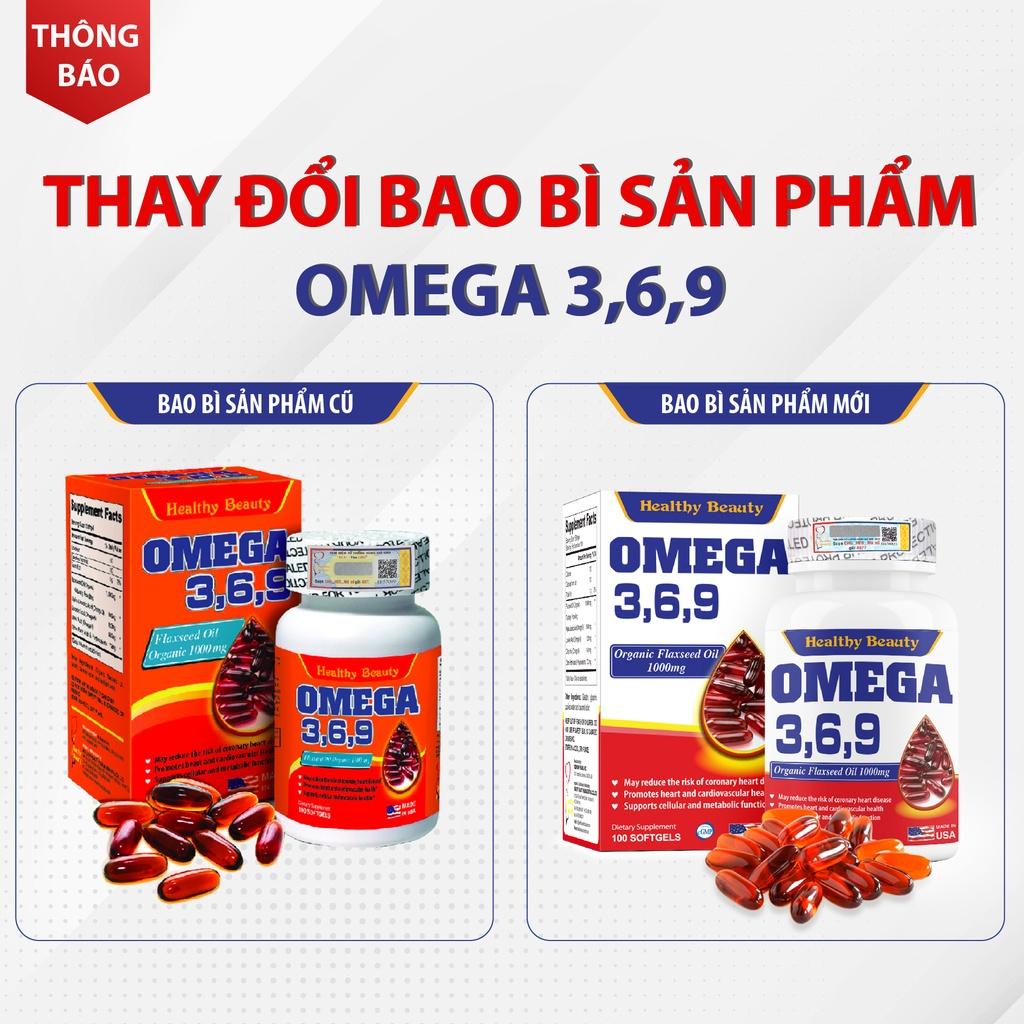 Viên Uống Healthy Beauty Omega 3,6,9 Từ Dầu Hạt Lanh