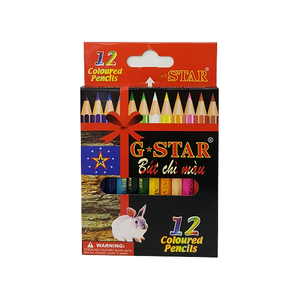 Bộ 2 Chì 12 Màu GStar Ngắn