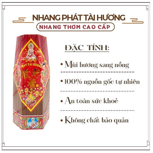 Nhang Thơm Cao Cấp Phát Tài Hương Thơm Nồng Dễ Chịu Thiên Lộc - Bó 2 Tấc Đại 800 Nén