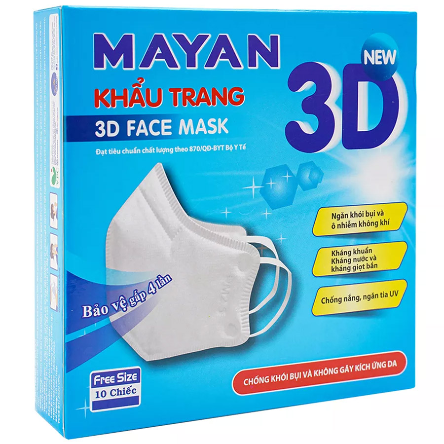 Bộ 3 Hộp Khẩu trang Mayan 3D Người lớn