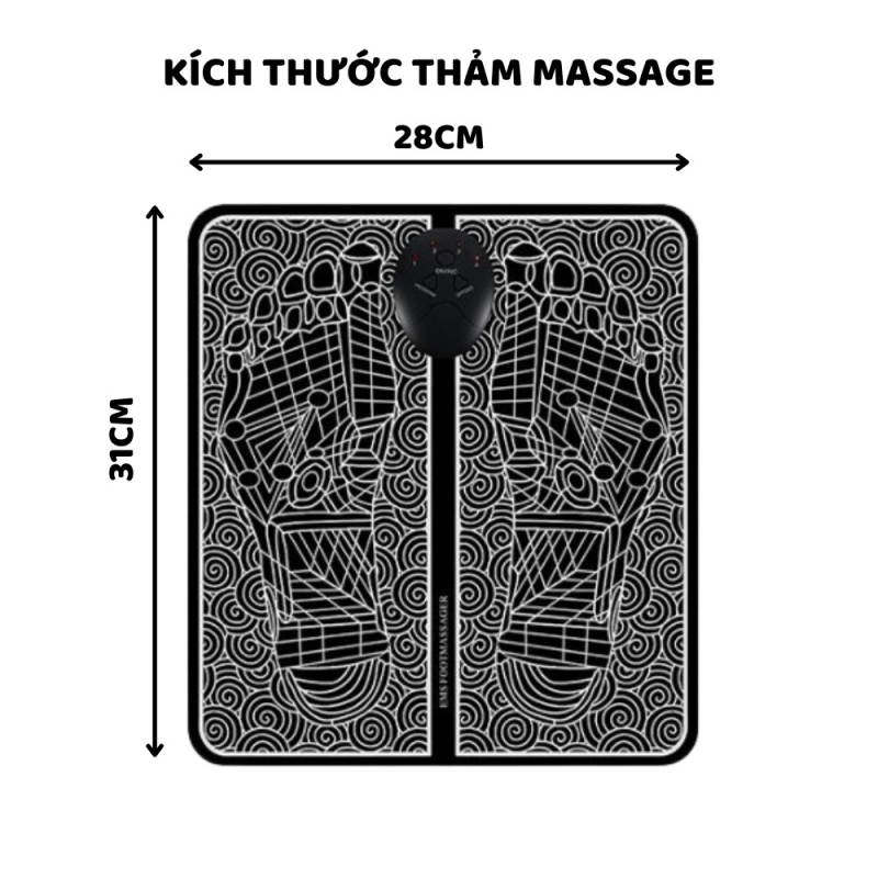 Thảm Massage Chân Toshiko Giúp Lưu Thông Khí Huyết, Giảm Đau Mỏi Chân, Máy Massage Chân Xung Điện