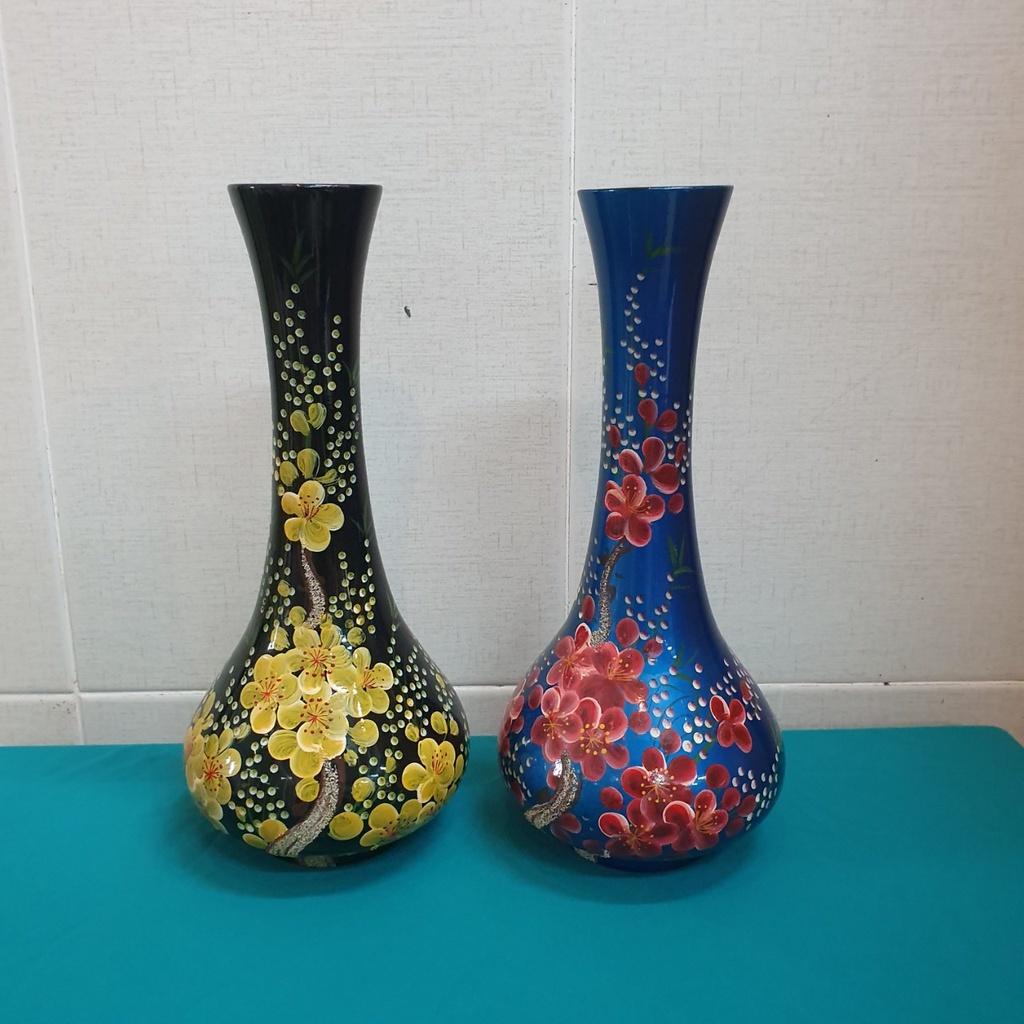 Bình hút tài lộc sơn mài cao cấp Thanh Bình Lê size 25x12 cm cắm hoa, trang trí nhà cửa, văn phòng, làm quà tặng ý nghĩa