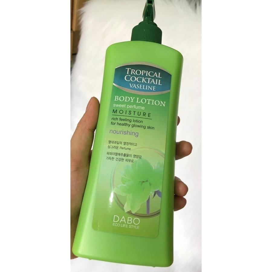 Sữa dưỡng thể thảo dược hương nước hoa Dabo Body Lotion Tropical Cocktail Hàn quốc ( 500ml) XANH LÁ- HÀNG CHÍNH HÃNG