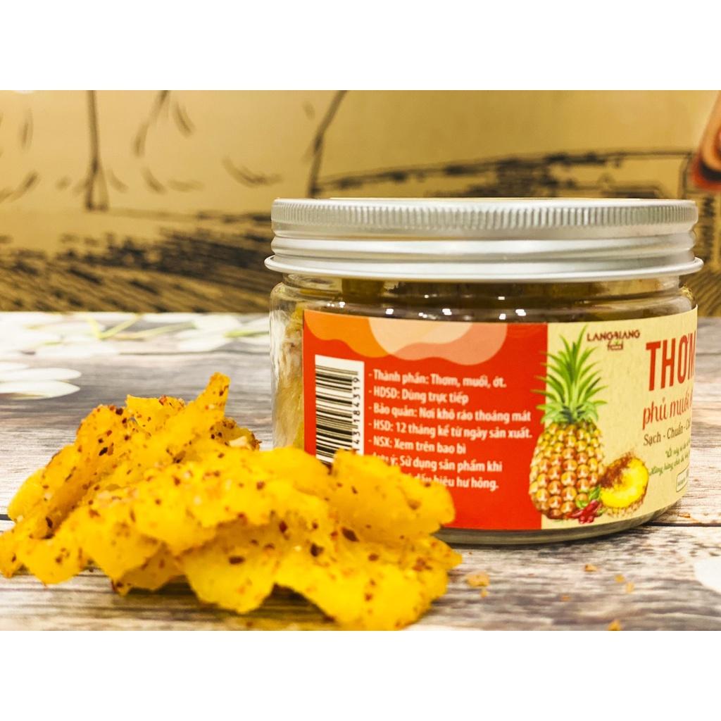 Thơm (dứa) phủ muối ớt Langbiang Food, 100g, hũ