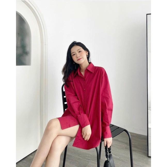 QC11 SƠ MI ĐỎ FROM RỘNG