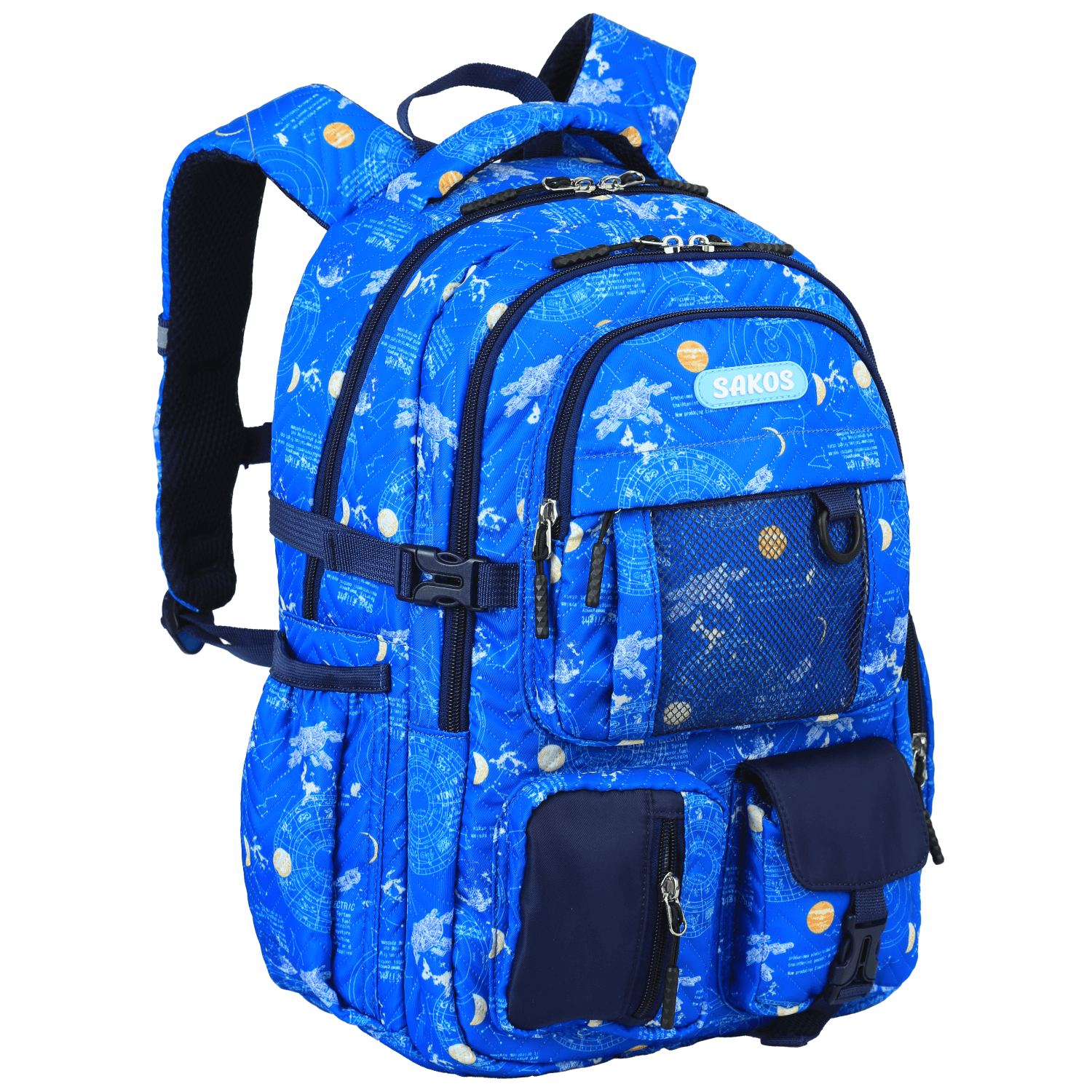 Ba Lô Học Sinh Bambie Kèm Bóp Viết - Sakos SBO022PBNG00 - Planet Blue