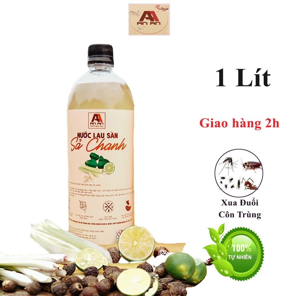 Nước Lau Sàn Sả Chanh Organic An An (1000ml) | Đánh Bay Vết Bẩn Cho Nhà Sạch Mát | Xua Đuổi Côn Trùng, An Toàn Cho Mẹ và Bé |