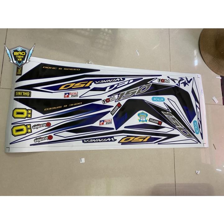 Tem rời dán xe winner Rs dán xe xanh 1