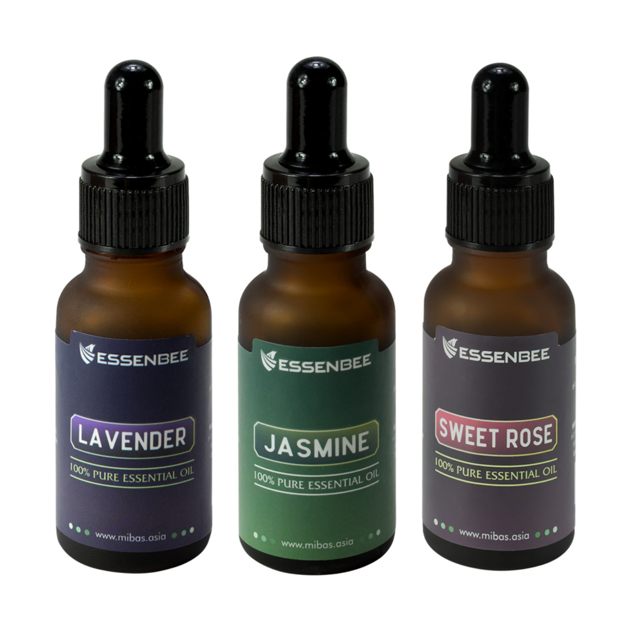Combo 3 loại Tinh dầu: Hoa Lavender, Hoa Lài và Hoa Hồng - Essenbee