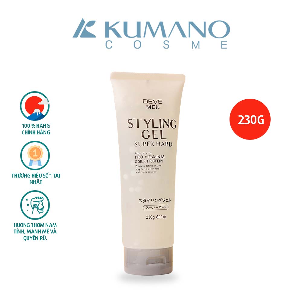 Gel Tạo Kiểu Tóc DEVE Men Styling Gel Nhật Bản (230g)