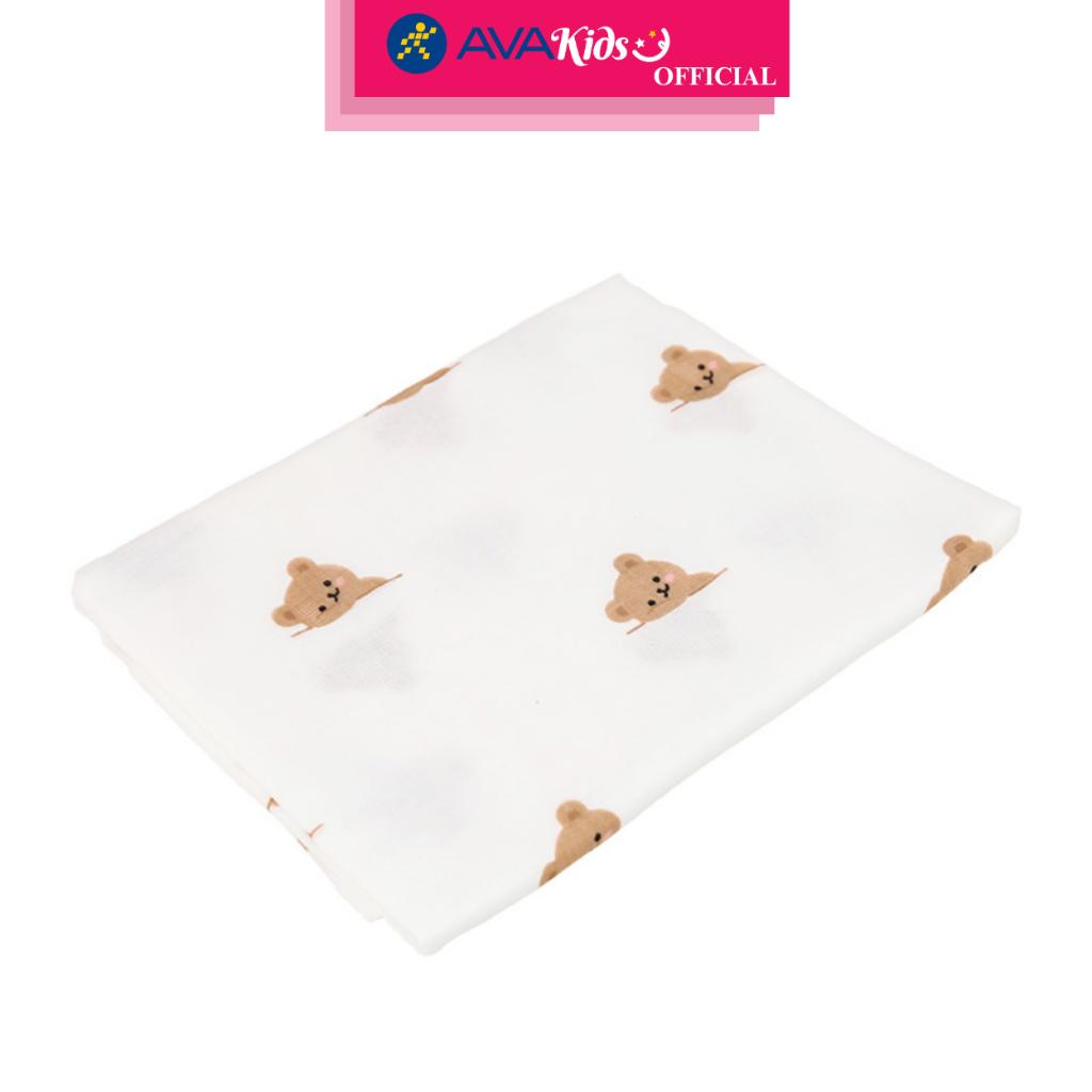 Khăn tắm cotton Bessla 2 lớp 90x100 cm - Gấu nghiêng mặt - Hàng Chính Hãng