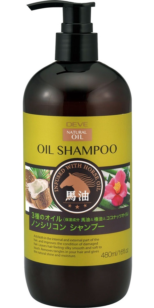 Dầu Gội Đầu Phục Hồi Tóc Yếu Dễ Gãy Rụng Chiết Xuất Tinh Dầu Ngựa Deve Natural Oil Shampoo (Chai 480mL)