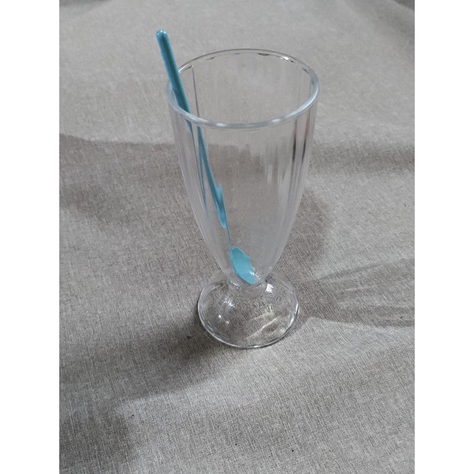 Bộ 6 ly uống sinh tố, ly ăn chè, ly bán hàng quán Ø 8.0 x 19.0 cm 410 ml nhựa acrylic trong bền đẹp