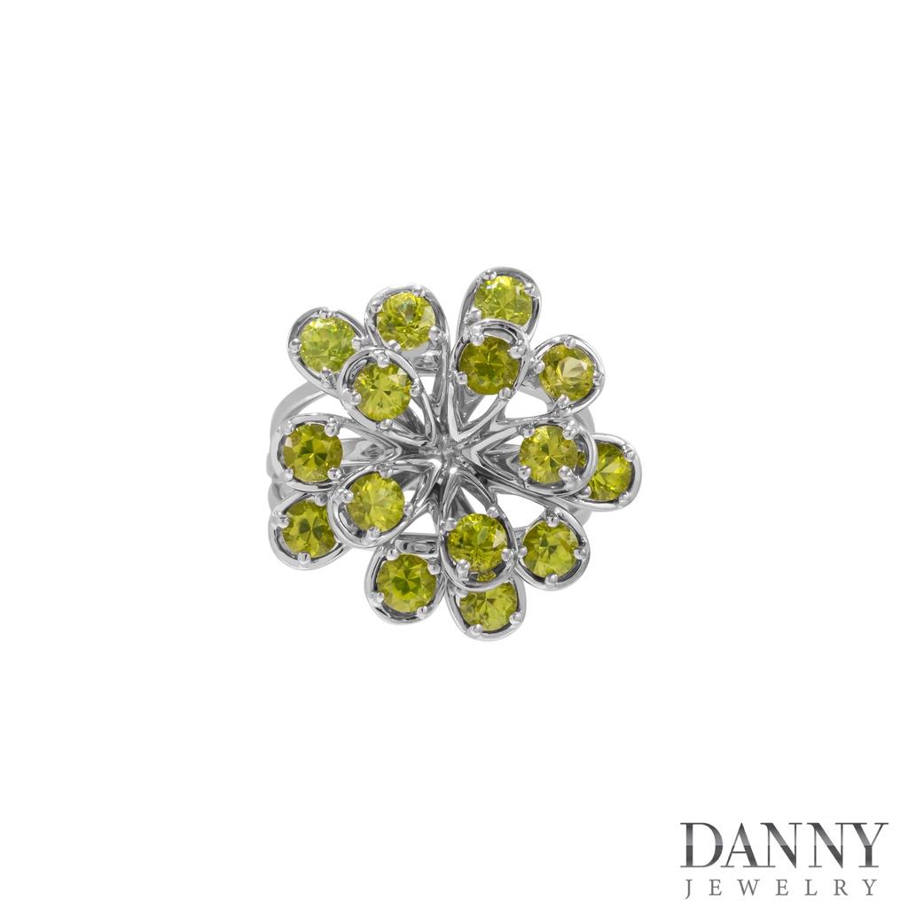 Nhẫn Nữ Danny Jewelry Bạc 925 Xi Rhodium Đính Đá Peridot/CZ SPLRA1020